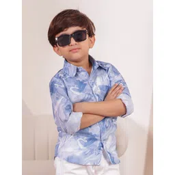 Stuffie Land Boys Classic Floral Printed Casual Shirt-picture-17