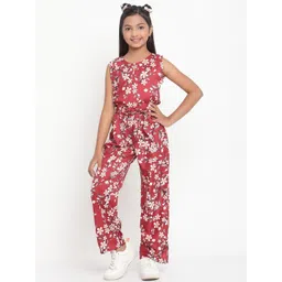 Stuffie Land Girls Floral Printed Basic Jumpsuit-picture-13