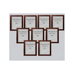 Stuthi Arts Brown 9 Pieces Wooden Wall Photo Frames-picture-38