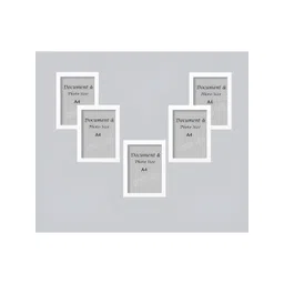 Stuthi Arts White 5 Pieces Wooden Wall Photo Frames-picture-33