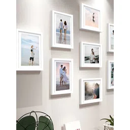 Stuthi Arts White 9 Pieces Wood Wall Photo Frames-picture-28