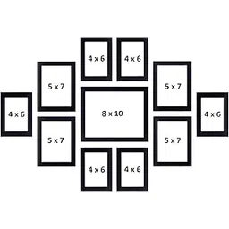 Stuthi Arts Wood MDF Photo Frame With Glass (Black, 11Photos), Wall Mount-picture-30