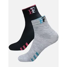 StyFun Men Pack Of 2 Striped Crew Length Ankle Running Socks-picture-28