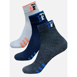 StyFun Men Pack Of 3 Striped Cotton Crew Length Ankle Running Socks-picture-11