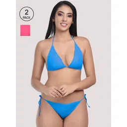 StyFun Women Pack Of 2 Pink & Blue Bikini Sets-picture-23