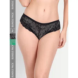 StyFun Women Pack Of 2 Self Design Bikini Briefs-picture-30