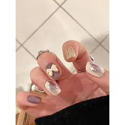 STYFY Set Of 24 Stick On Artificial Nails With Nail Buffer & Manicure Stick - Starry Night-picture-19