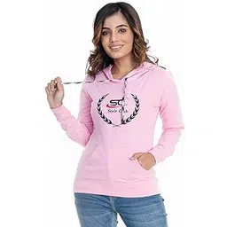 style club Women's Cotton Hooded Neck Hoodies (_Pink_Large)-picture-17