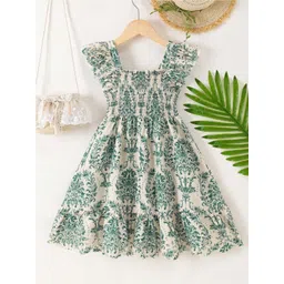 STYLE CONNECT Floral Print Flutter Sleeve Fit & Flare Dress-picture-36