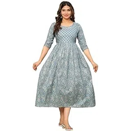 style heaven Cotton Printed Maternity Gown/Feeding Gown/Side Zip Gown-picture-51