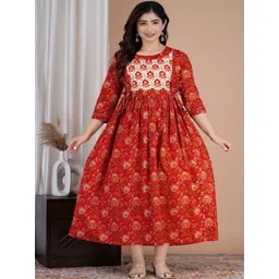 Style Heaven Women Pure Cotton Printed A-Line Kurtis-picture-30