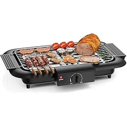 style homez BAR-BQ40, 2000W Double Tube Electric Non-Stick Smokeless Indoor Stainless Steel Barbeque Grill, Black Silver Color-picture-13