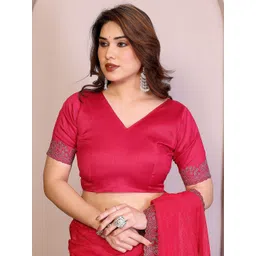 STYLE MODA Embellished Embroidered Net Heavy Work Saree image 2