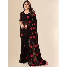 STYLE MODA Embellished Embroidered Poly Chiffon Designer Saree-picture-38