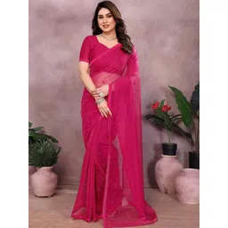 STYLE MODA Embellished Sequinned Net Heavy Work Saree-picture-19