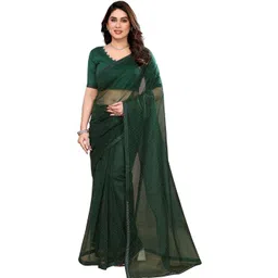 STYLE MODA Embellished Sequinned Net Heavy Work Saree-picture-18