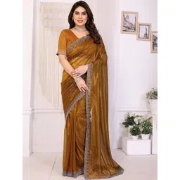 STYLE MODA Embellished Sequinned Net Heavy Work Saree-picture-12
