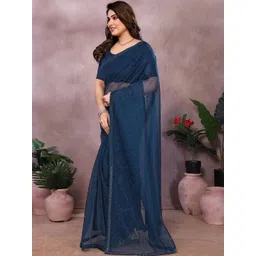 STYLE MODA Embellished Sequinned Net Saree-picture-22