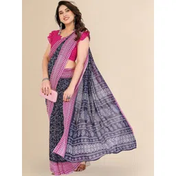 STYLE MODA Ethnic Motifs Poly Georgette Saree image 4