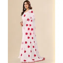 STYLE MODA Floral Mukaish Poly Georgette Saree-image-49