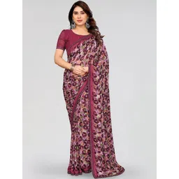 STYLE MODA Floral Poly Georgette Saree-picture-35