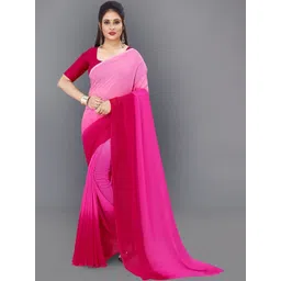 STYLE MODA Ombre Poly Georgette Saree image 1