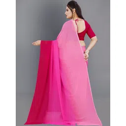 STYLE MODA Ombre Poly Georgette Saree image 4