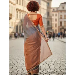 STYLE MODA Ombre Tissue Saree image 2