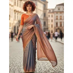 STYLE MODA Ombre Tissue Saree image 1
