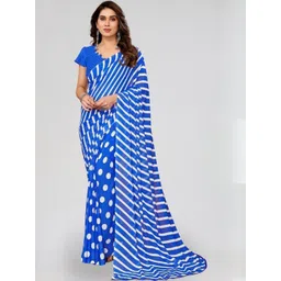STYLE MODA Polka Dot Poly Georgette Half and Half Saree-picture-23