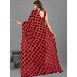 STYLE MODA Polka Dot Poly Georgette Saree image 5