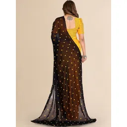 STYLE MODA Polka Dot Poly Georgette Saree image 4