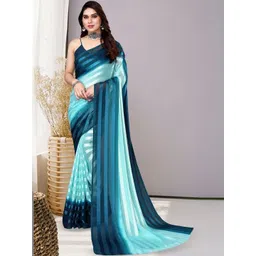STYLE MODA Striped Poly Georgette Designer Saree-picture-12
