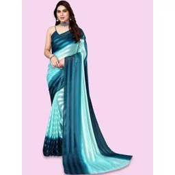 STYLE MODA Striped Satin Saree-image-32