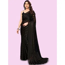 STYLE MODA Striped Satin Saree-image-44
