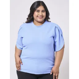 Style Quotient Plus Puff Sleeve Top-picture-25