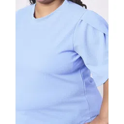 Style Quotient Plus Puff Sleeve Top image 2