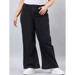 Style Quotient Plus Women Comfort Wide Leg High-Rise Stretchable Jeans-picture-36