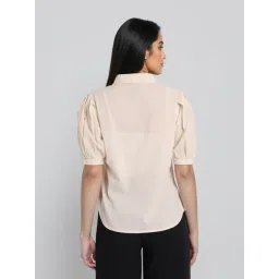 Style Quotient Beige Solid Shirt image 2