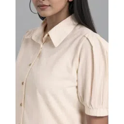 Style Quotient Beige Solid Shirt image 5