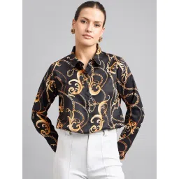 Style Quotient Black & Gold Printed Shirt-picture-39