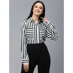 Style Quotient Black & White Striped Shirt-picture-18
