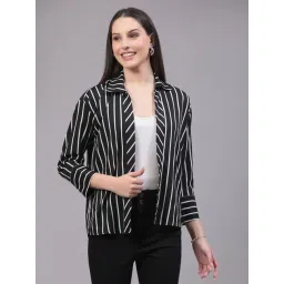 Style Quotient Black & White Striped Shrug-picture-21