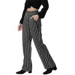 Style Quotient Black & White Striped Trousers-picture-16