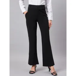 Style Quotient Black Flared Fit Trousers-picture-44