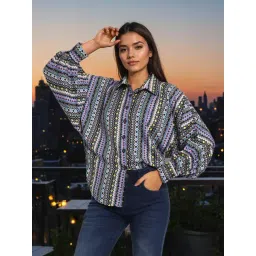 Style Quotient Black Geometric Shirt-picture-10