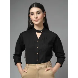 Style Quotient Black Linen Solid Regular Fit Shirt-picture-26