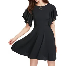 Style Quotient Black Mini Fit & Flare Dress-picture-15
