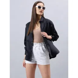 Style Quotient Black Relaxed Fit Oversized Shirt-picture-44