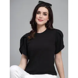 Style Quotient Black Round Neck Top-image-1